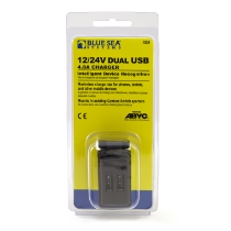 Blue Sea Systems 1039 Fast Charge - Dual USB Charger, 4.8A, 12/24VDC