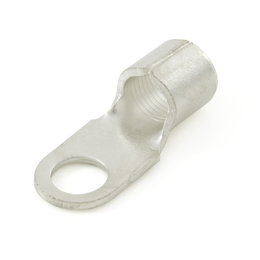 Ring Terminal, 2 Ga., 3/8 Stud Size, Non-Insulated