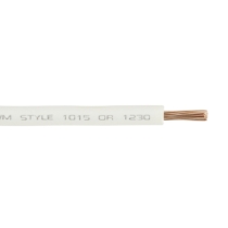 Unified Wire & Cable 10/1 UL1015 WHITE WR10-9 Hook-Up Wire, Bare Copper, UL 1015/1230/MTW/AWM, 10 Ga., White