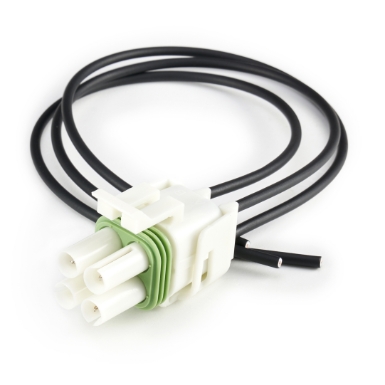 Aptiv 12010503 Female 3-Contact Square Tower Half Weather-Pack Connector with 10" wire leads