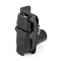 Erich Jaeger 101431, 7-Way & 4-Way Combo Trailer Connector Socket, Horizontal Mount (SAEJ2863 & SAEJ1239)