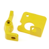 Littelfuse 24505-03, Yellow Lockout Lever Kit for 7.9mm Shackle Size, Rotated View