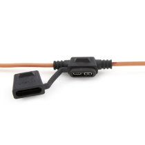 Littelfuse ATO®/ATC In-line Fuse Holder, 12Ga. Orange GXL Wire, 4" Leads, 30A, FHAC0002ZXJ