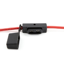 MAXI Fuse Holder 46022, 6 Ga. Tinned UL1015 Red Wire, Close Up