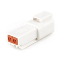 Amphenol Sine Systems AT04-2P-WHT 2-Way Connector Receptacle, DT04-2P Compatible, White