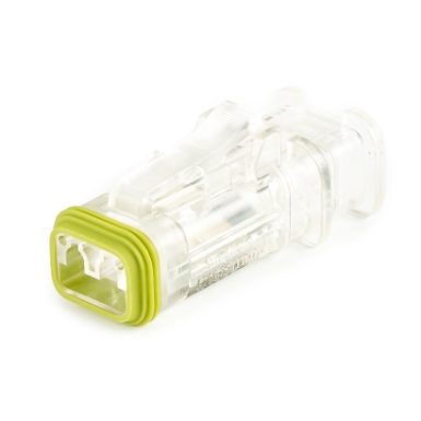 Amphenol Sine Systems AT06-2S-LED12VR1-OMC 2-Way AT LED Connector Plug,  12VDC, Clear Body
