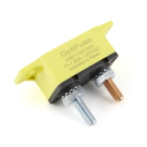 OptiFuse ACBP-V-25C 25A Short Stop Circuit Breaker, In-line Mount, White, 25A  _side view 1