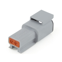 Amphenol Sine Systems ATM04-2P 2-Way ATM Connector Receptacle, Rotated View