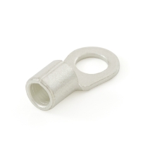 Ring Terminal, 4 Ga., 3/8" Stud Size, Non-Insulated, Rotated View