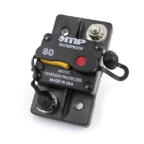 Mechanical Products 176-S0-080-2 Surface Mount Circuit Breaker, Recessed Push/Trip Reset, 80A