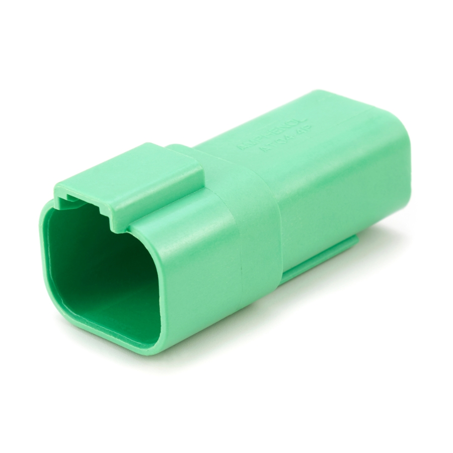 Amphenol Sine Systems AT04-4P-GRN 4-Way Connector Receptacle, Green