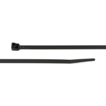 8.5" Black Releasable Cable Tie 40Lb RT40R0C Bag of 100