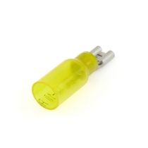 Molex 19164-0059 Perma-Seal Terminal Female Quick Disconnect, 12-10 Ga., Yellow, Rotated View