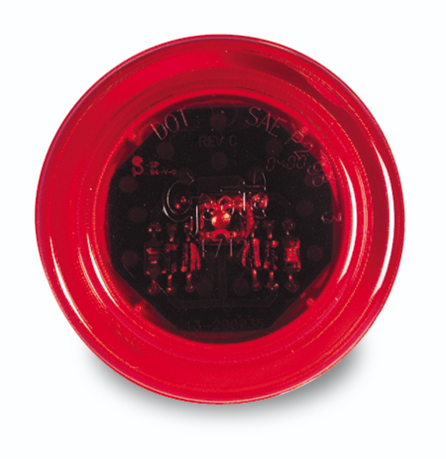 Grote 47122-3 Clearance/Marker LED Light, 10 Series, 2.5" Round, Red, 12VDC