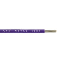 WQT20-7 Hook-Up Wire, Tinned Copper, UL 1007/1569, 20 Ga., Violet