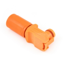 Amphenol ATHP061RS08NN-35-ORG, 8mm Right Angle Plug Socket , 130A/1000V, Orange _Rotated View