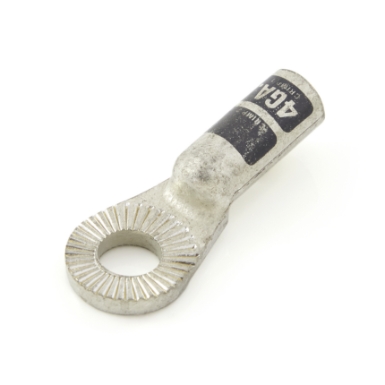 tin-plated stackable battery lug 36371, 3/8 stud, 4 ga.
