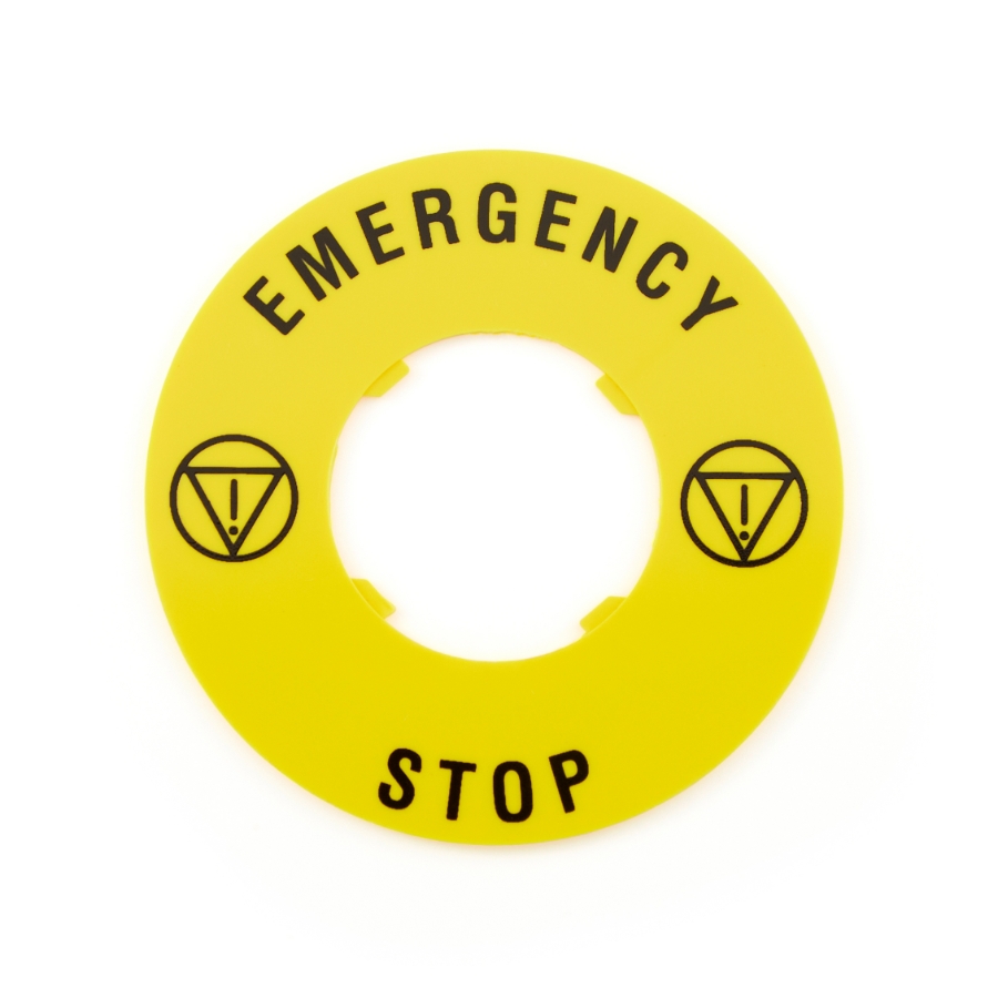 Lovato Electric LPX AU115 Emergency Stop Disc Label
