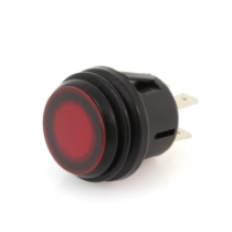 OptiFuse R13-527B2L-02 Waterproof Round Push Button Switch, On-Off, DPST, 4 Contacts