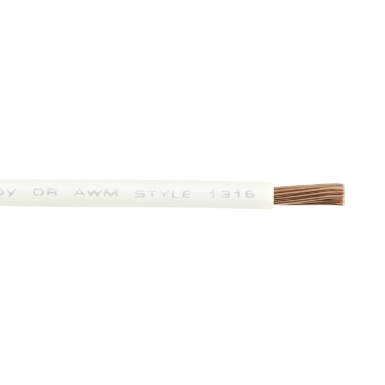 Unified Wire & Cable 1816BTFFN-9 WN18-9 Hook-Up Wire, Bare Copper, UL 1408/1316/1452 TFFN, 18 Ga., White
