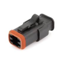 Amphenol Sine Systems AT06-4S-SR02BLK AT Connector Plug, Strain Relief with End Cap