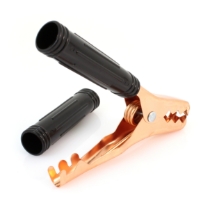 Standard Battery Terminal Clamp, 200A, Red Insulated Handles  _side view 1