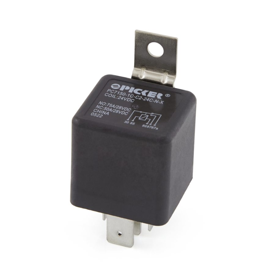 Picker PC7150-1C-C2-24C-N-X 75A Maxi ISO Relay, 24VDC, SPDT