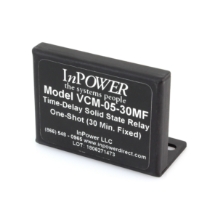InPower VCM-05-30MF One-Shot Solid State Timer Relay, 12VDC/15A, 30 Minute Timer