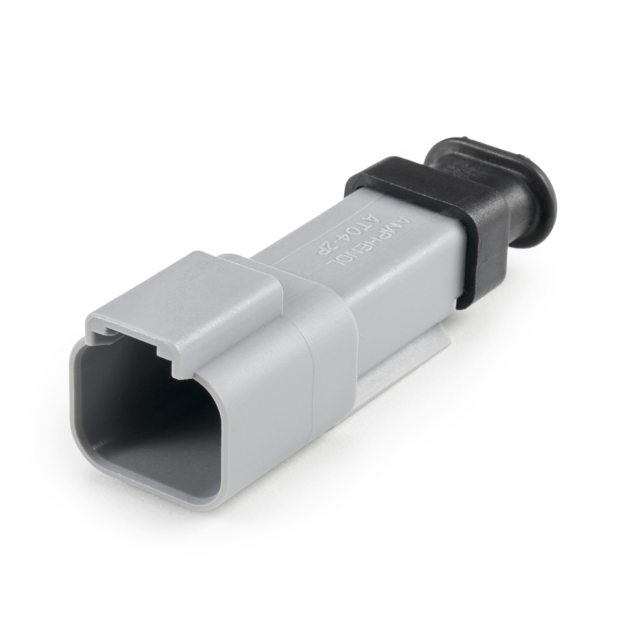 Amphenol Sine Systems AT04-2P-SR01GRY 2-Way AT Connector Receptacle with Strain Relief End cap