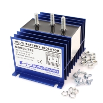Eaton's Sure Power 702 Multi Battery Isolator, 70A, 3 Studs, 4 holes at .210"