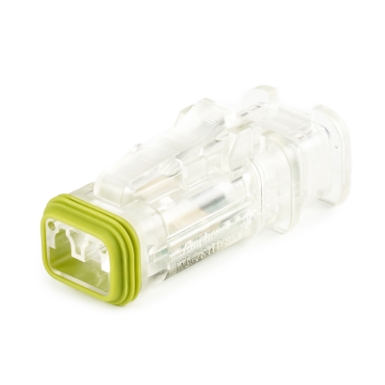 Amphenol Sine Systems AT06-2S-LED1224VR-OMC 2-Way LED Connector Plug, 12/12VDC, Clear Body