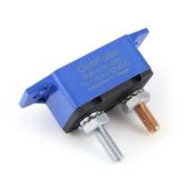 OptiFuse ACBP-V-15C Type I Short Stop Circuit Breaker, In-line Mount, Blue, 15A