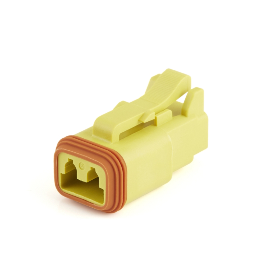 Amphenol Sine Systems AT06-2S-YEL 2-Way Connector Plug, DT06-2S Compatible, Yellow