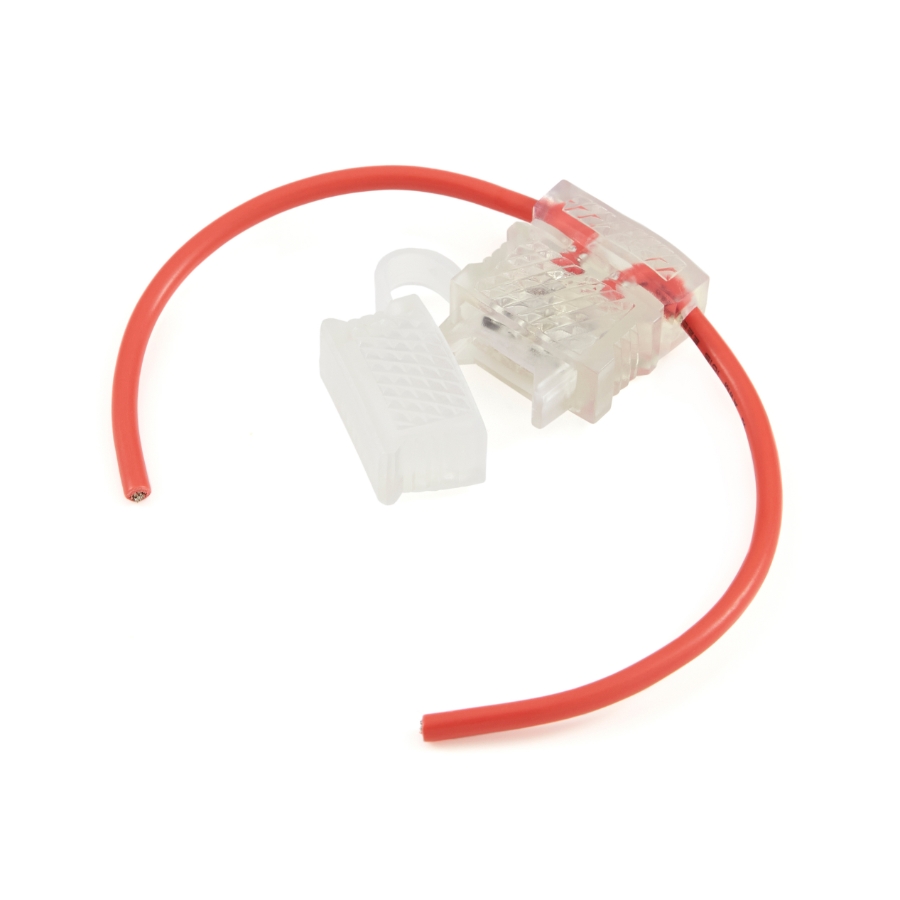 Littelfuse ATO®/ATC In-line Fuse Holder, 12Ga. Wire, 4" Leads, 30A, 32VDC, 0FHA0001HXGLO