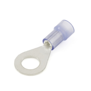 ring terminal, 16-14 ga., 1/4 stud size, nylon insulated