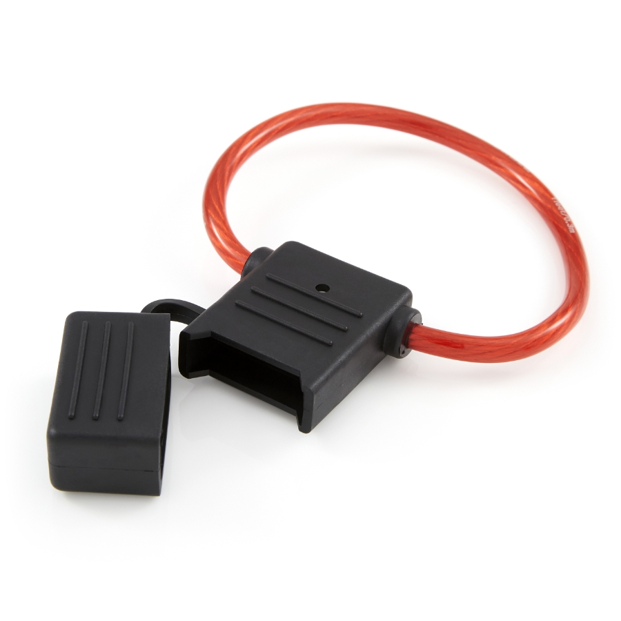 MAXI Fuse Holder 46048, 8 Ga. Red Wire, 12 inch Loop