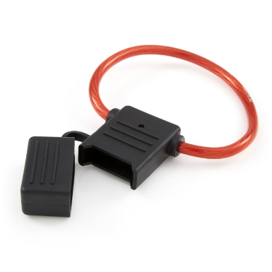 maxi fuse holder 46048, 8 ga. red wire, 12 inch loop