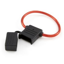 MAXI Fuse Holder 46048, 8 Ga. Red Wire, 12 inch Loop | Waytek