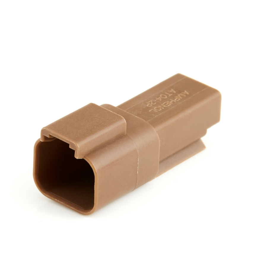 Amphenol Sine Systems AT04-2P-BRN 2-Way Connector Receptacle, Brown
