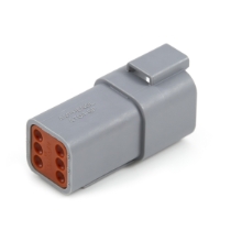Amphenol Sine Systems AT04-6P 6-Way AT Receptacle Connector, DT04-6P Compatible
