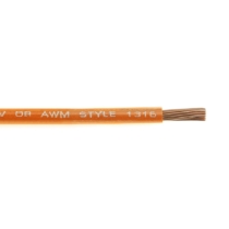 WN16-3 Hook-Up Wire, Bare Copper, UL 1408/1316/1452 TFFN, 16 Ga., Orange