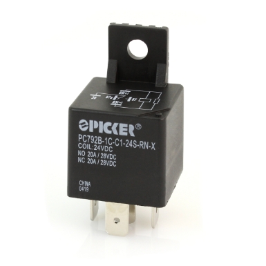 picker pc792b-1c-c1-24s-rnx mini iso relay, 24v, spdt