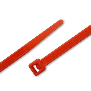 Red Cable Tie  8" Halar 40 lbs. Plenum NEC UL Listed Bag of 100