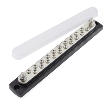 blue sea systems 2312 common busbar with cover, 20 gang, 150a