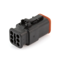 Amphenol Sine Systems AT06-6S-SR02BLK AT Connector Plug, Strain Relief with End Cap