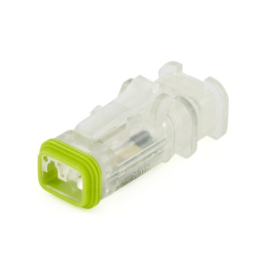 amphenol sine systems at06-2s-led1224vr-omc 2-way led connector plug, 12/12vdc, clear body