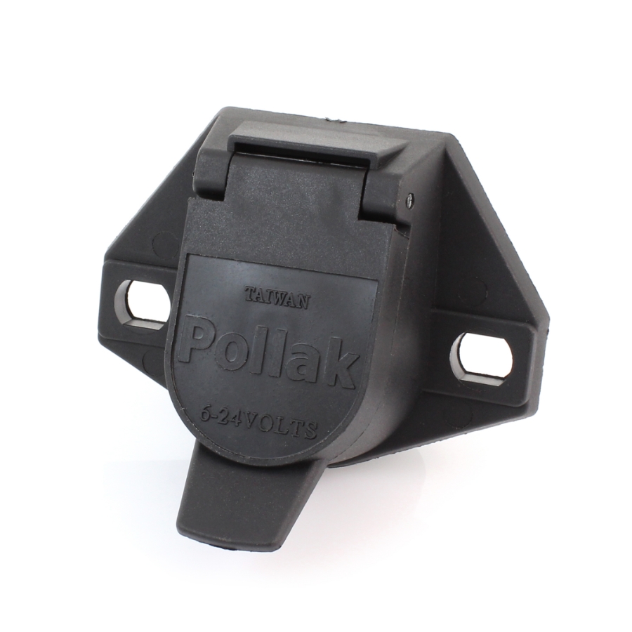 Pollak 11-723E 7-Way Trailer Connector Socket, Heavy-Duty Nylon