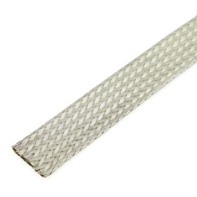 techflex mbno.38sv metal braided sleeving, 3/8", 100' spool, close up