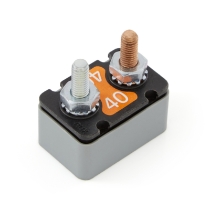 Eaton's Bussmann Series 121B40-00P-KA Shortstop Circuit Breaker, Type I Reset, 40A, 12VDC