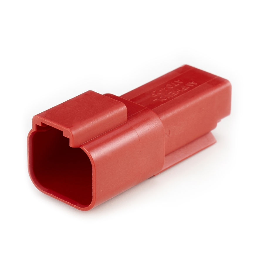 Amphenol Sine Systems AT04-2P-RED 2-Way Connector Receptacle, DT04-2P Compatible, Red